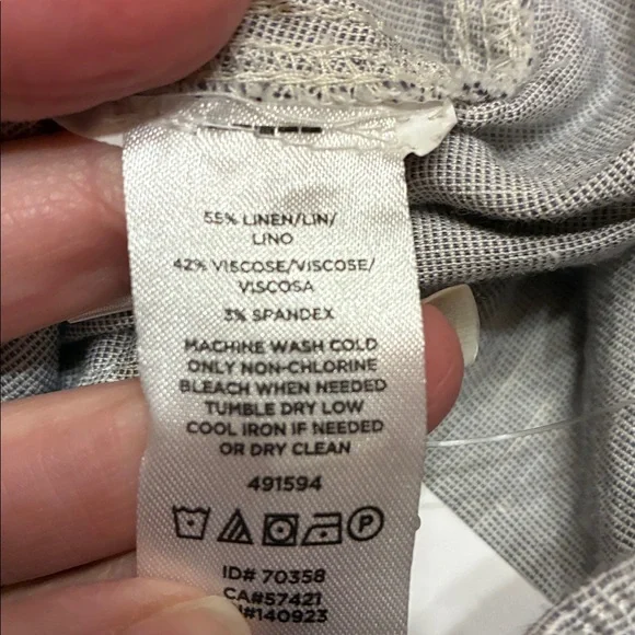 NWT Lou & grey linen blend high baggy style tie waist beach summer pants - Picture 7 of 10